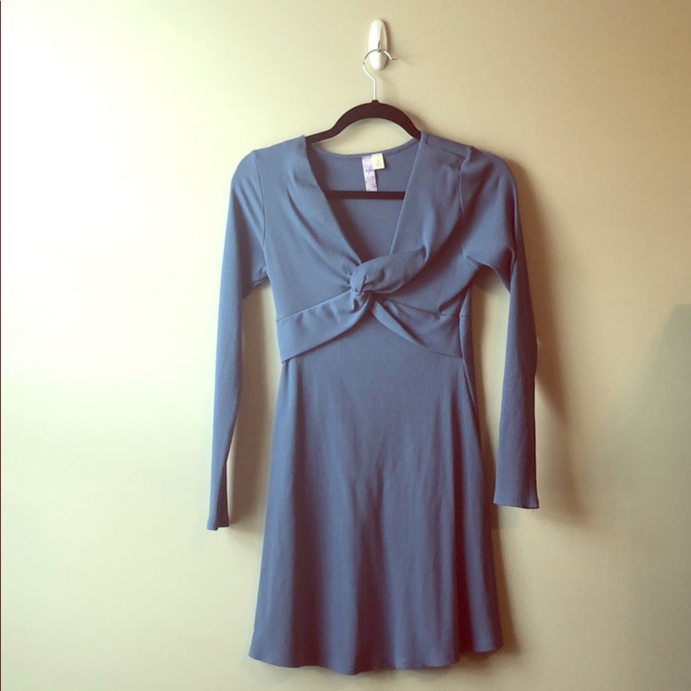 Blue long sleeve dress